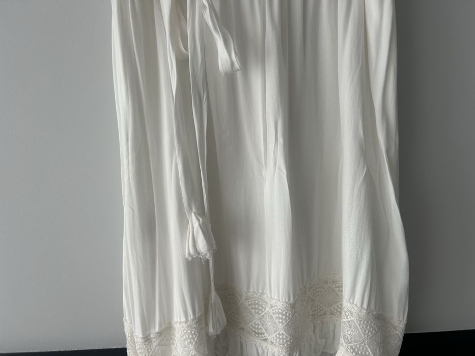 Vestido branco longo de renda Joiola (novo, original do Brasil)