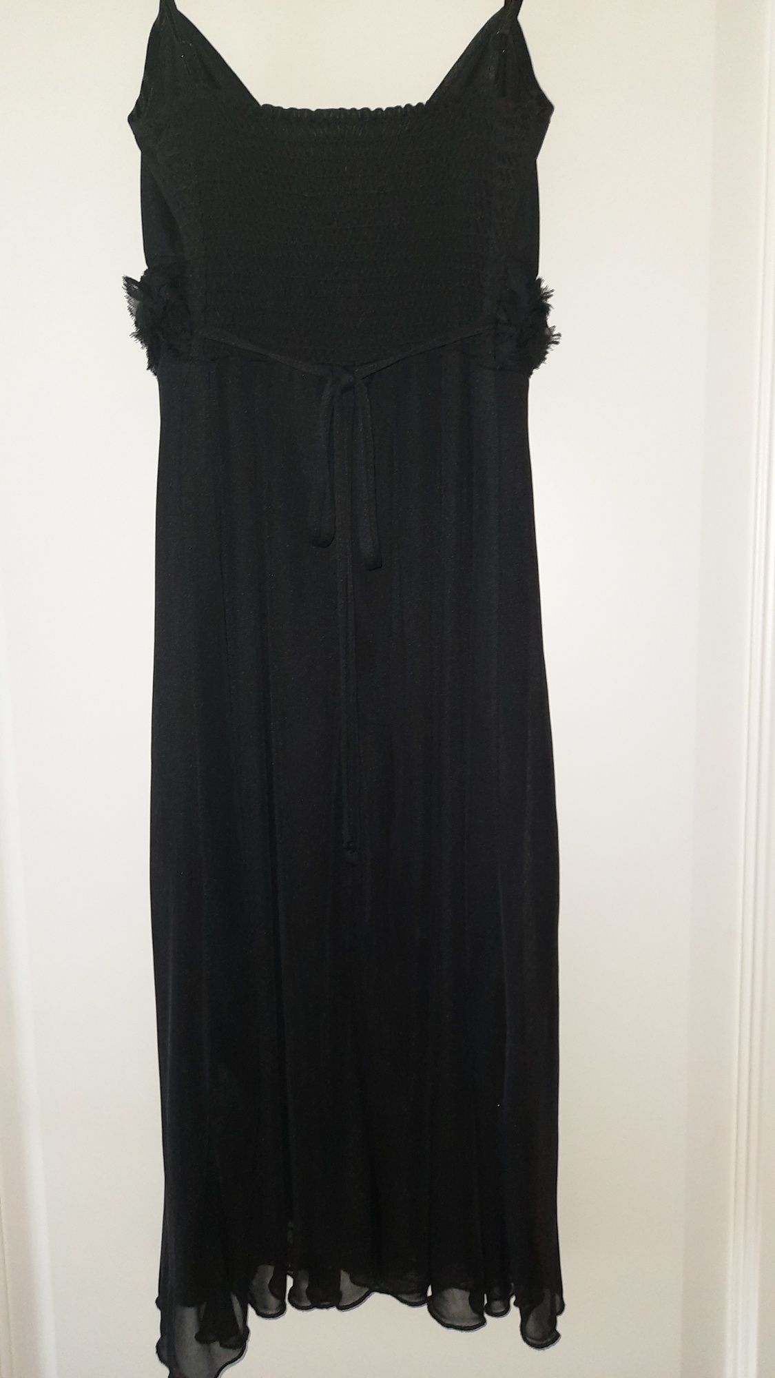 Sukienka weselna, czarna, rozmiar 36, na ramiączkach, elegancka, F&F