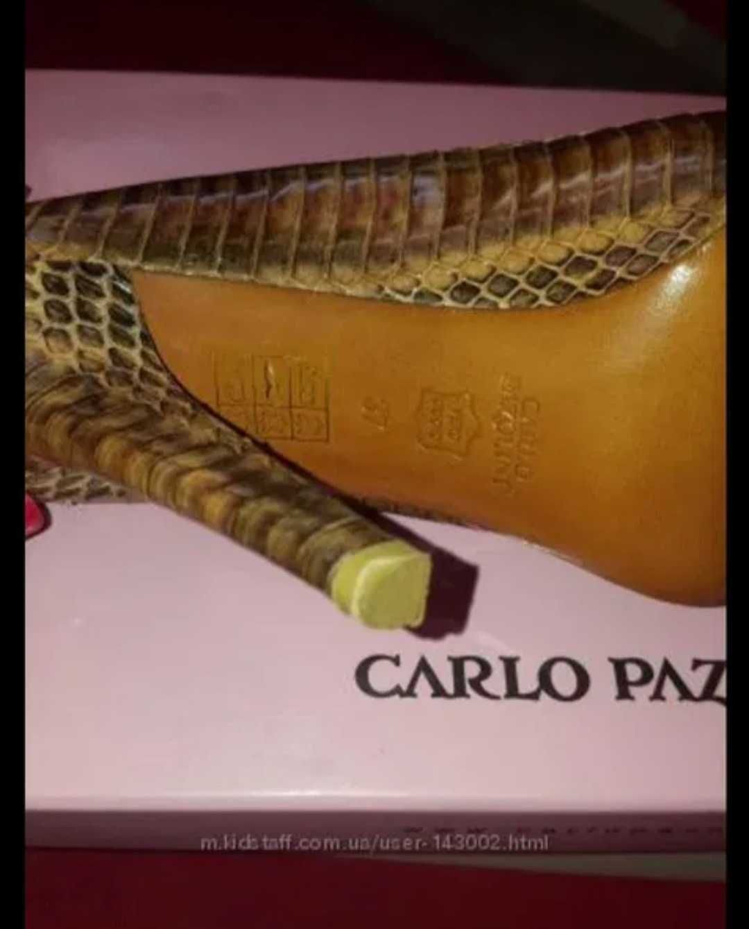 Туфли кожа питона Carlo Pazolini