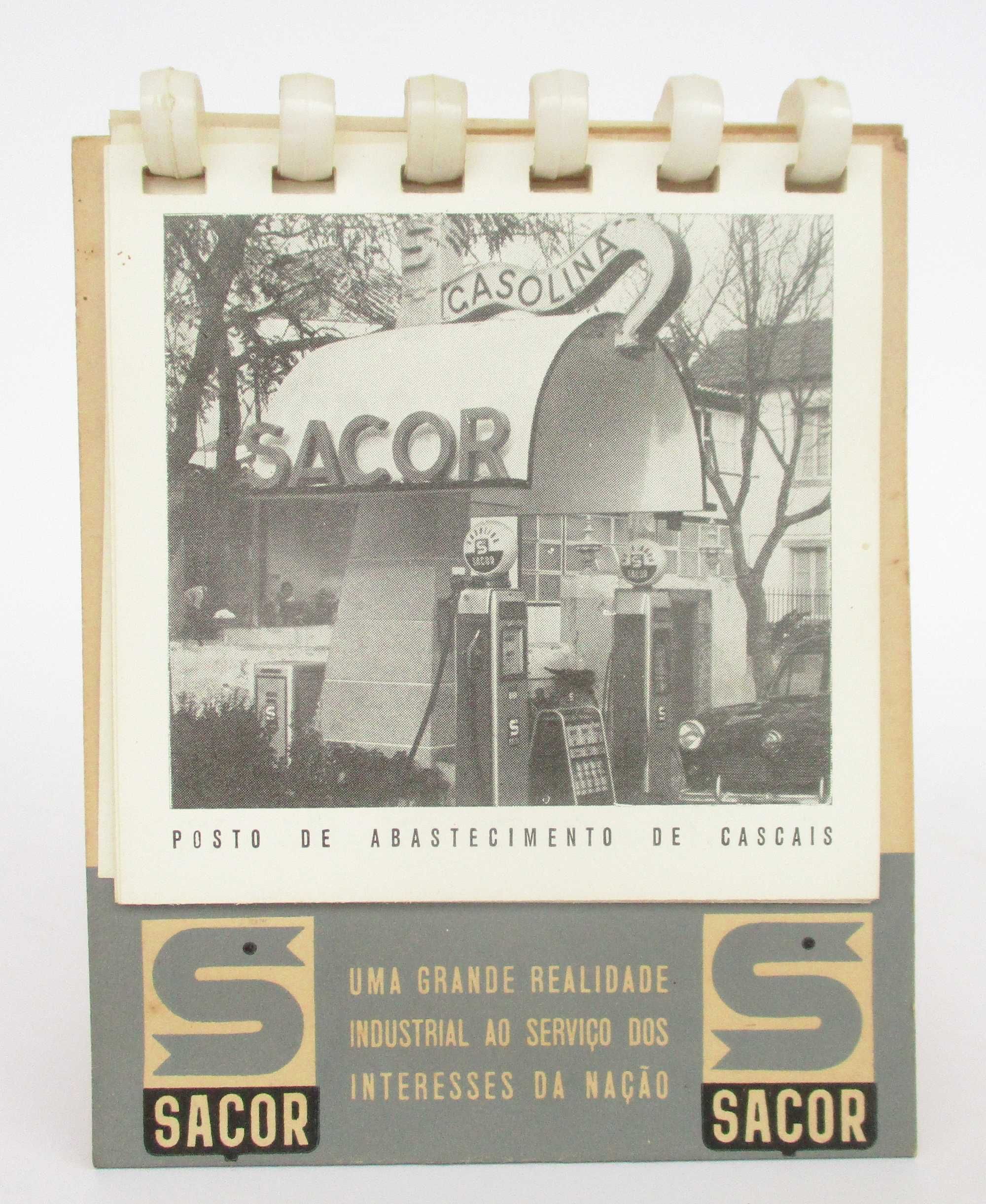 Calendários de secretária Sacor do ano de 1955 e 1956