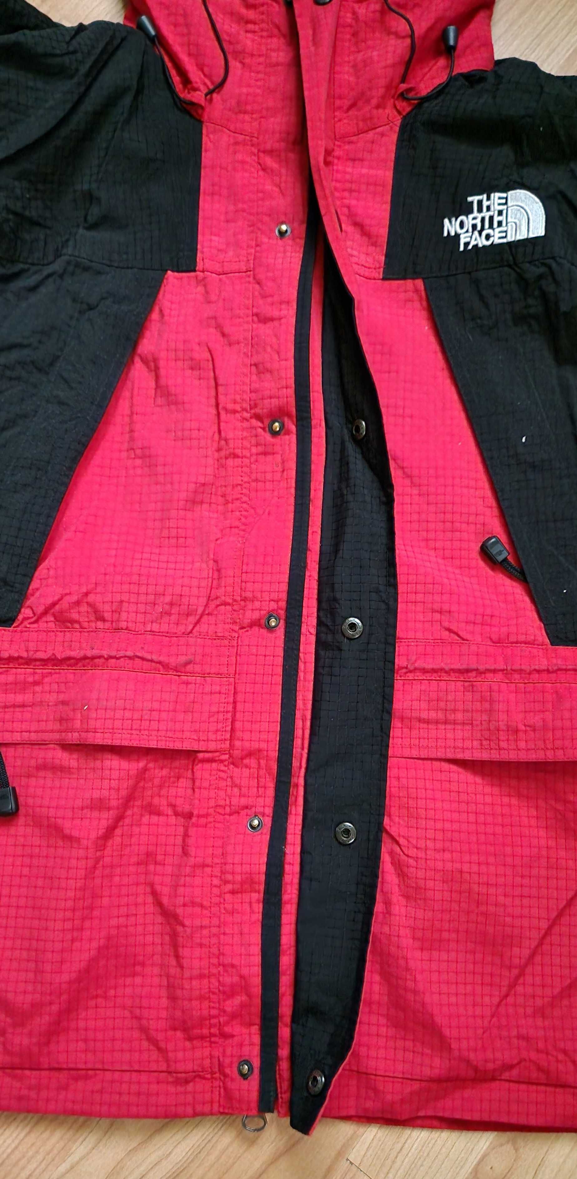 Czerwono czarna kurtka męska waterproof The North Face S gore-tex