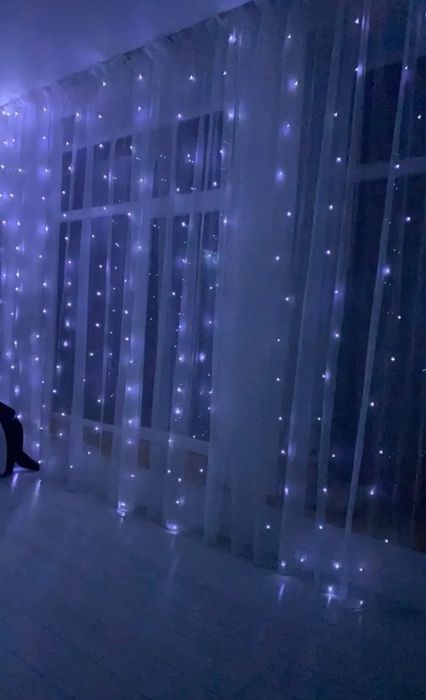 Гірлянда Хвойна Лапа, Мішура, Роса, штора Роса