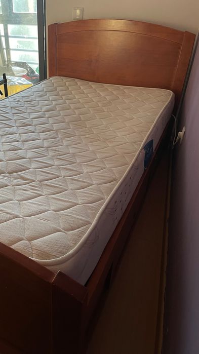 Cama completa + colchão 110x200
