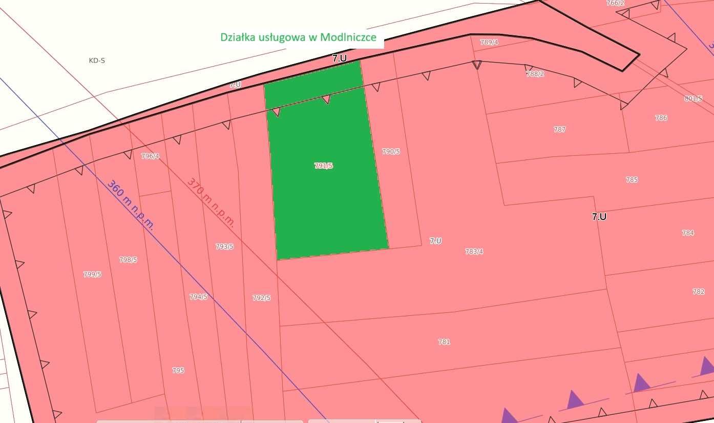 Działka usługowa Modlniczka - sprzedaż bezpośrednia