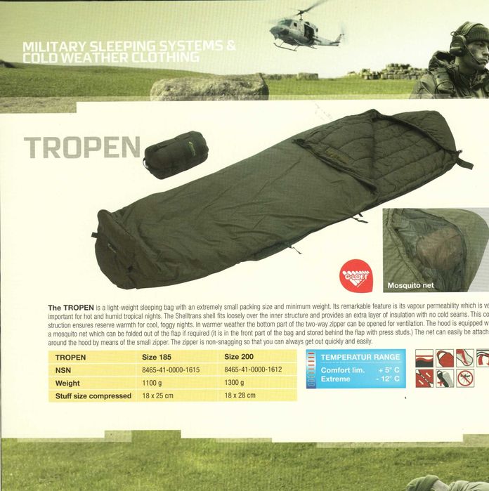 Спальний мішок Carinthia Tropen, розмір Large  (+5 С)