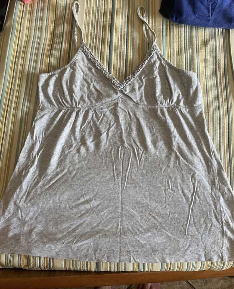 Top de alças ZARA cinzento