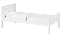 Łóżko ikea Kritter z materacem i barierką