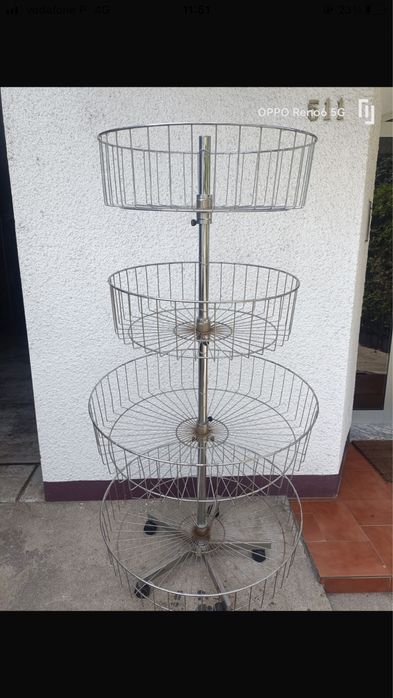 Estante metal giratoria