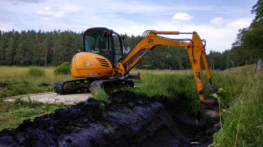 Usługi koparką 2,5t, 5,5t, 22t