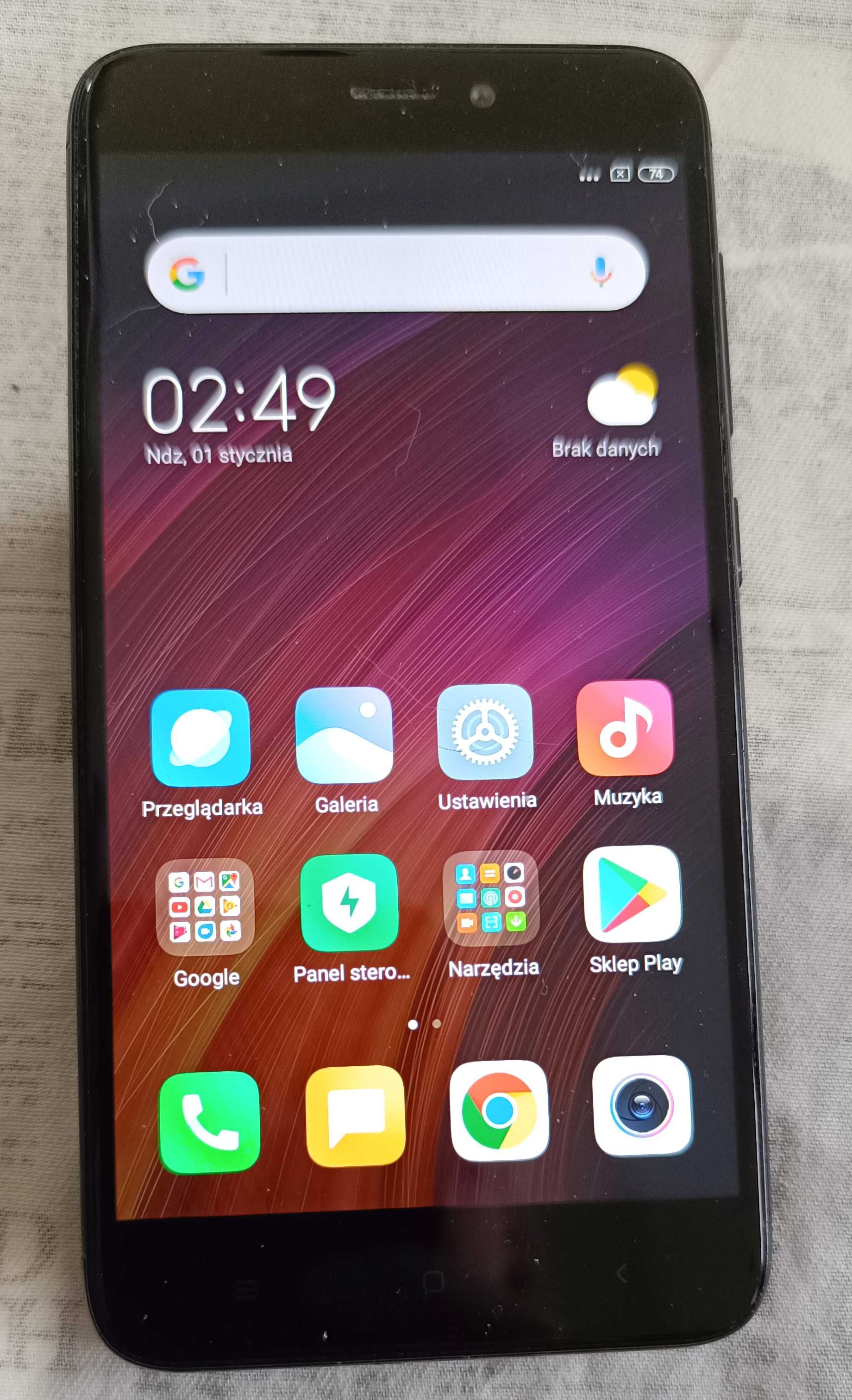 Telefon Xiaomi Redmi 4X 3/32GB black komplet etui