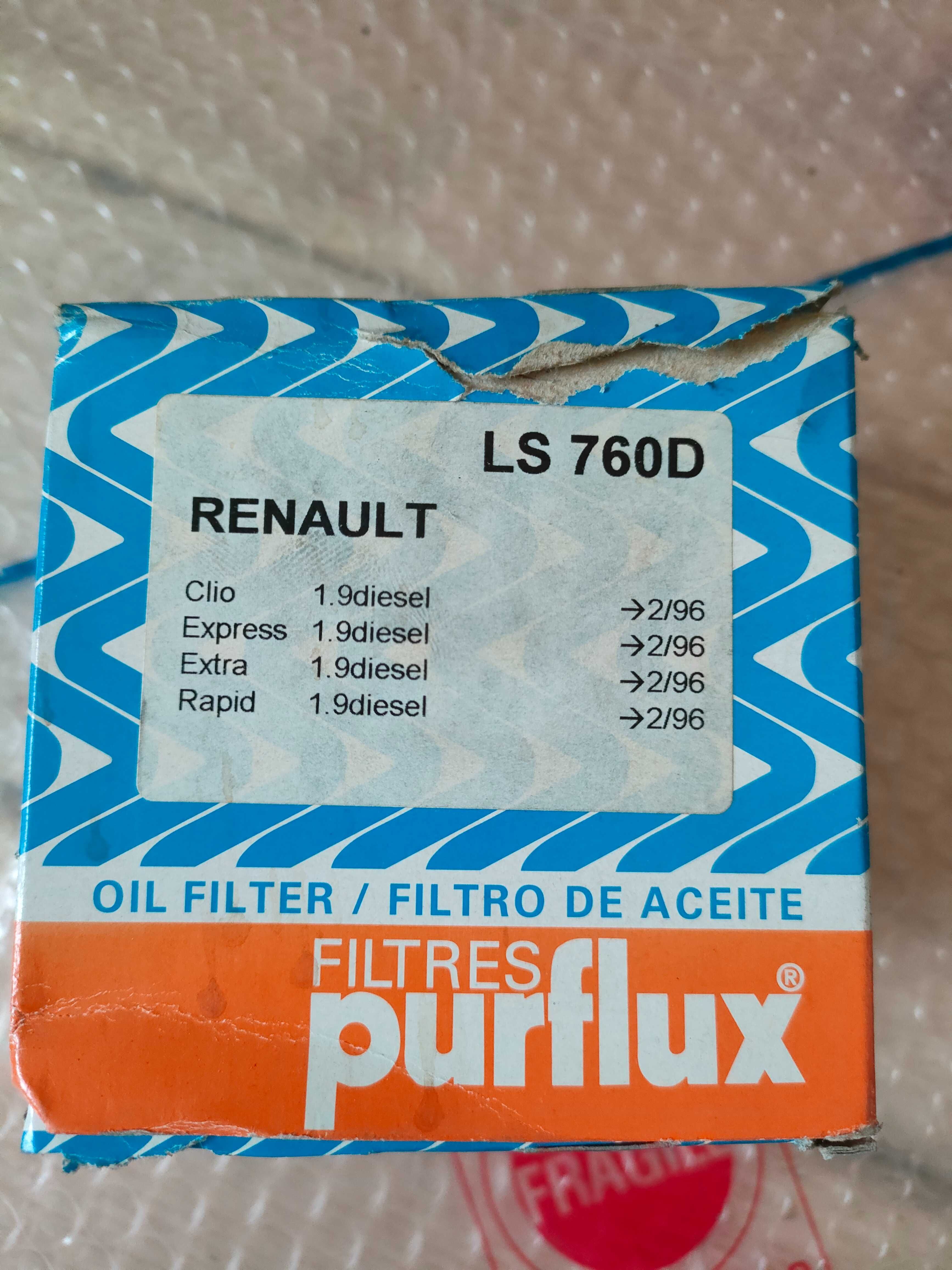 Purflux LS760D Filtr oleju Nowy 1.9D Renault Clio Rapid Express