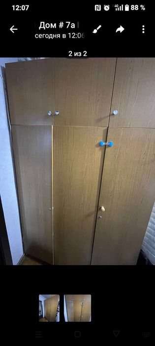 Бесплатно отдам шкаф б.у.