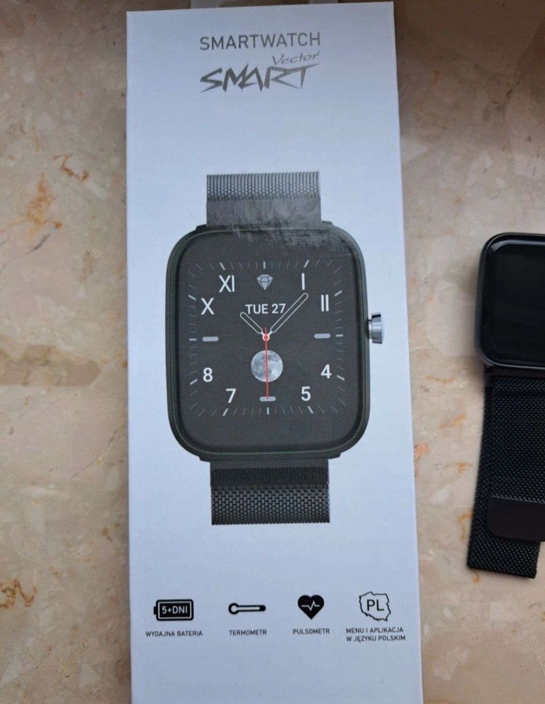 Zegarek Smartwatch Vector Czarny VCTR 33 03 BK Nowy