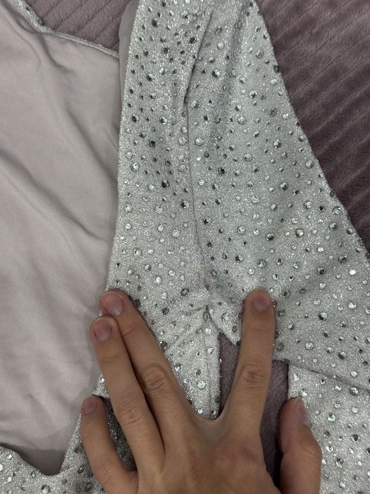 Сухня срібна стрази платье серебро xxs oh polly