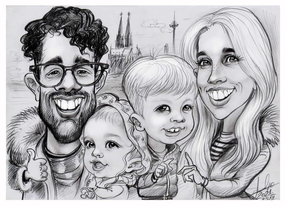 Шарж з фото! Подарунок на день народження! Портрет у подарунок!