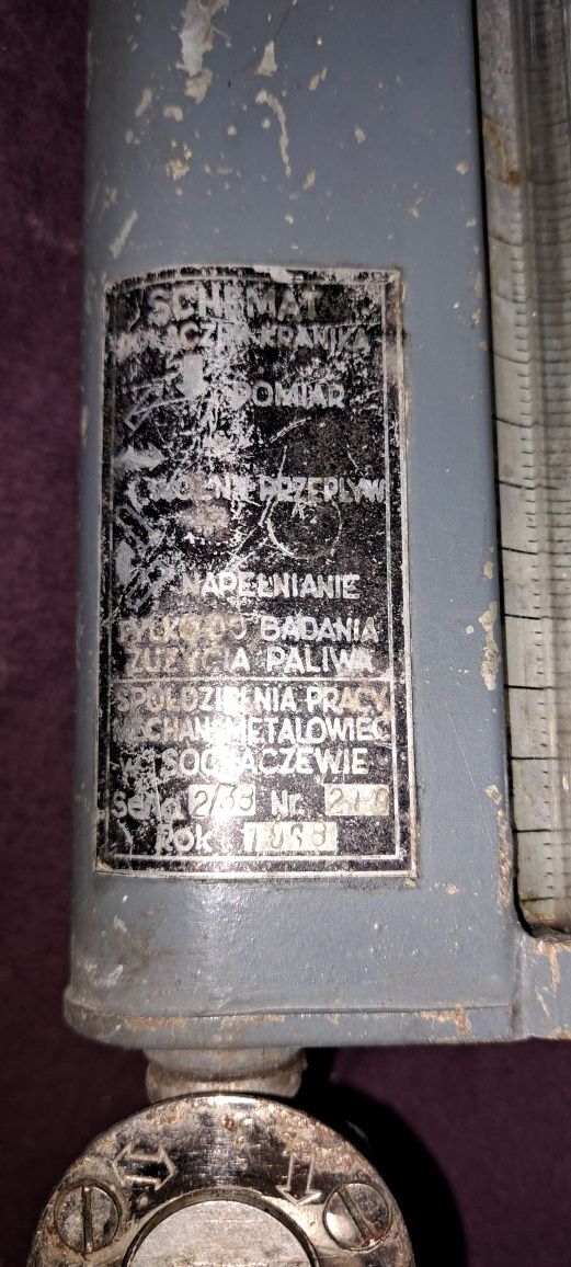 Miernik zużycia paliw cieklych 1968r