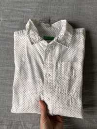 Biała koszula dla chłopca r.140 Benetton, st.bdb