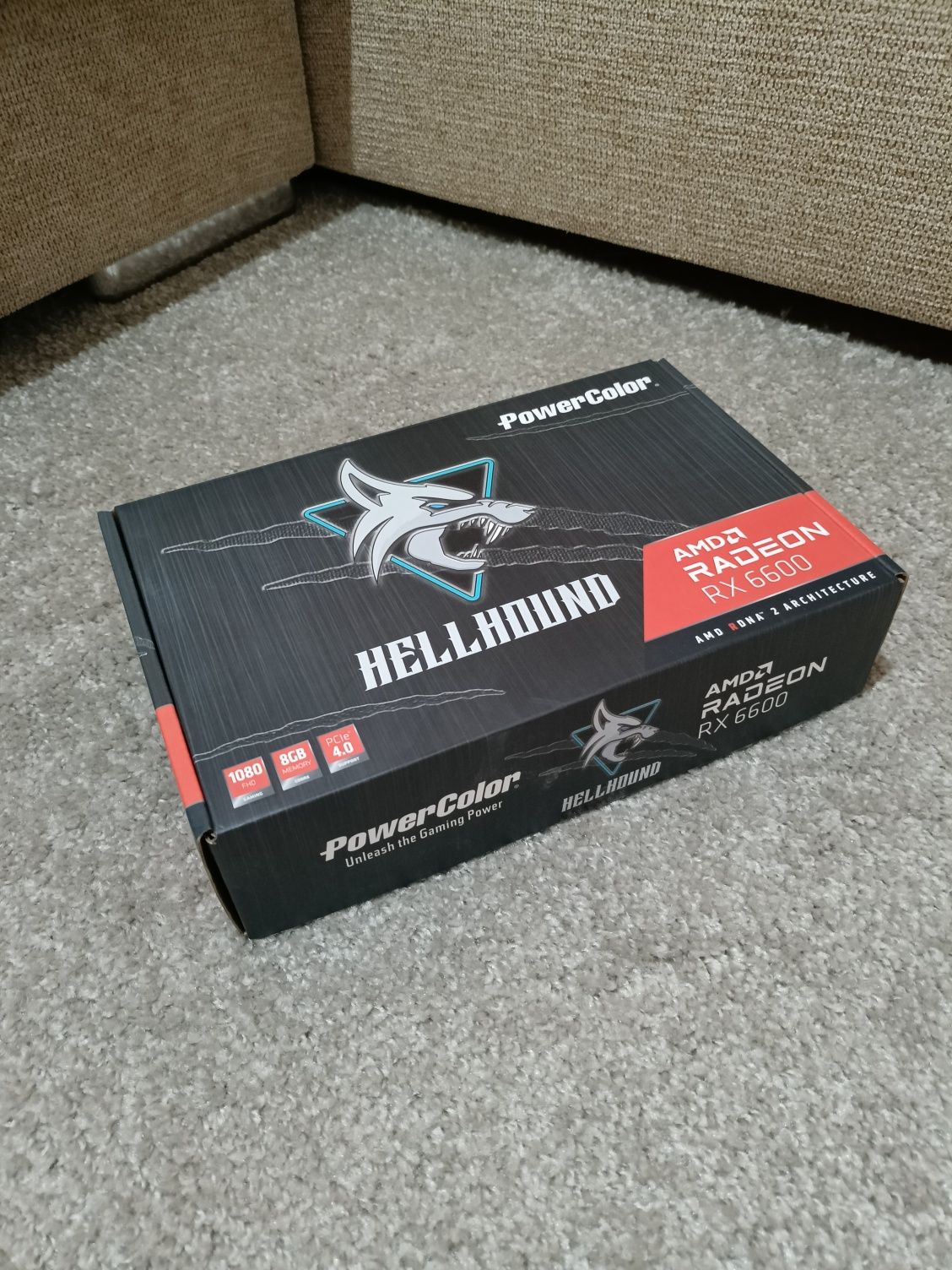 Caixa GPU HellBound PowerColor Rx6600