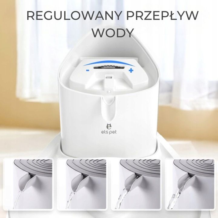 Poidełko Miska Poidło Cicha Fontanna Dla Kota Psa 1,8l Led