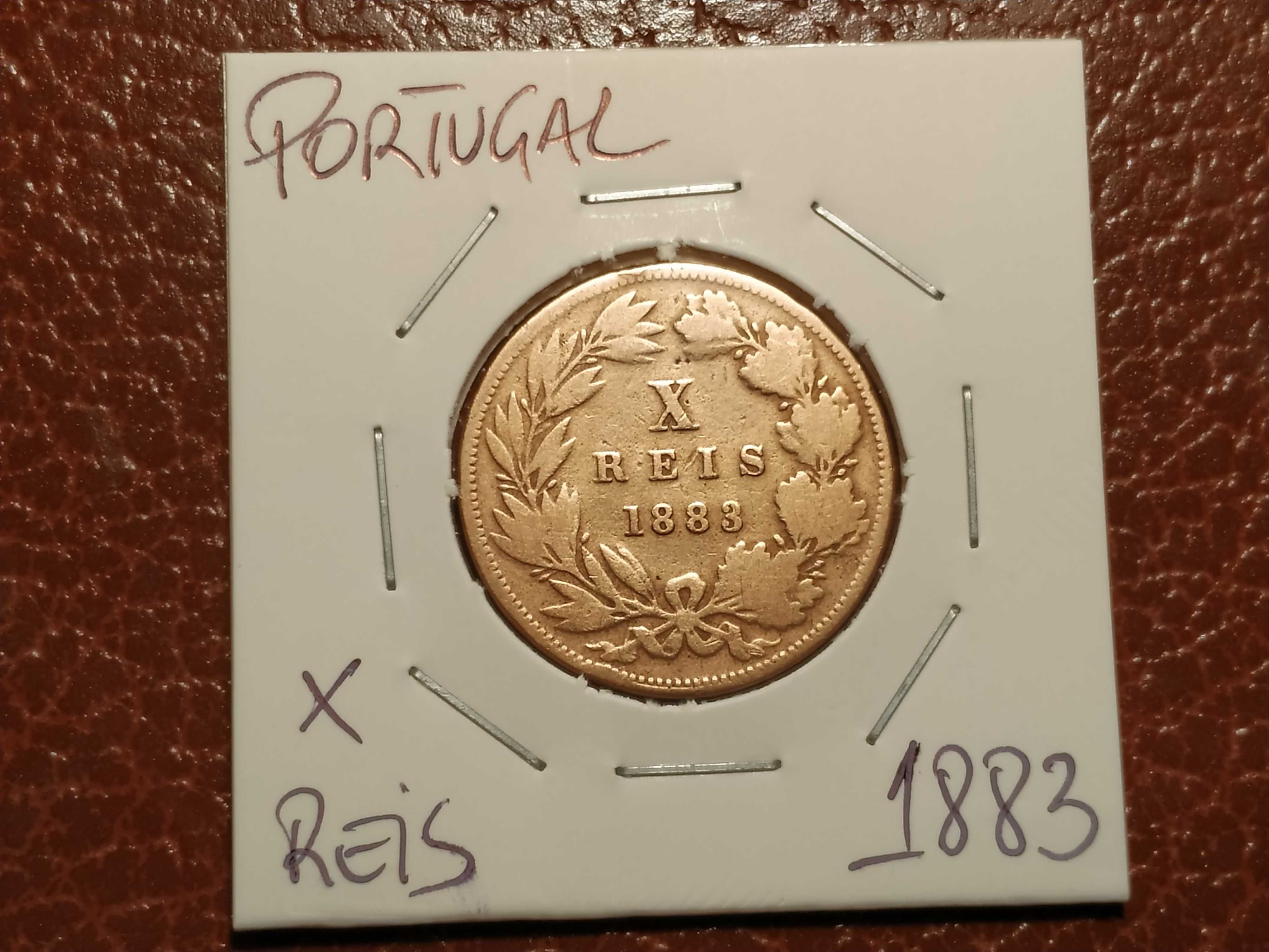 Portugal - moeda de 10 reis de 1883 (X reis-Monarquia)