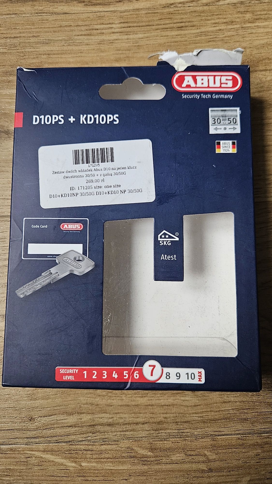 Wkładka bębenkowa + wkładka z gałką 30 50 Abus
