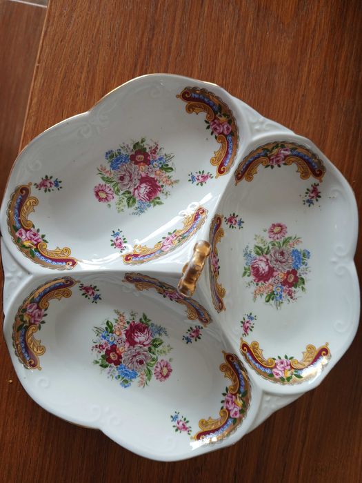 Fruteira e bomboniere em porcelana, antiguidades