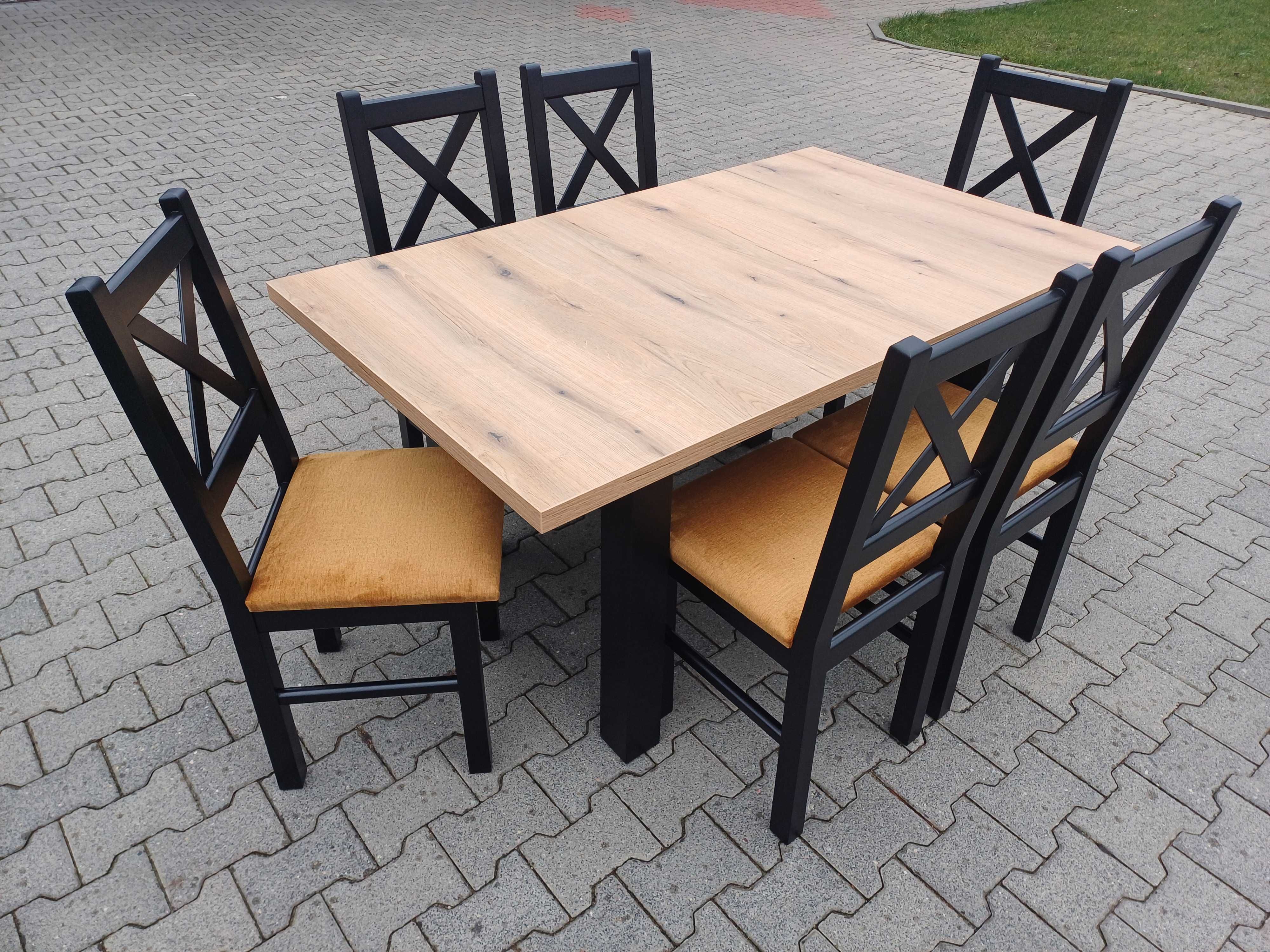 Stol 150x80 i 6 krzesel solidne krzesla tanio do baru restauracji nowe