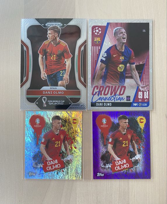 Dani Olmo Cromos e Cartas Espanha Barcelona Topps e Panini