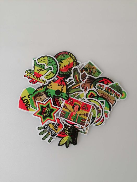 50 Autocolantes Reggae Bob Marley Música Etiquetas Adesivas Decals Set