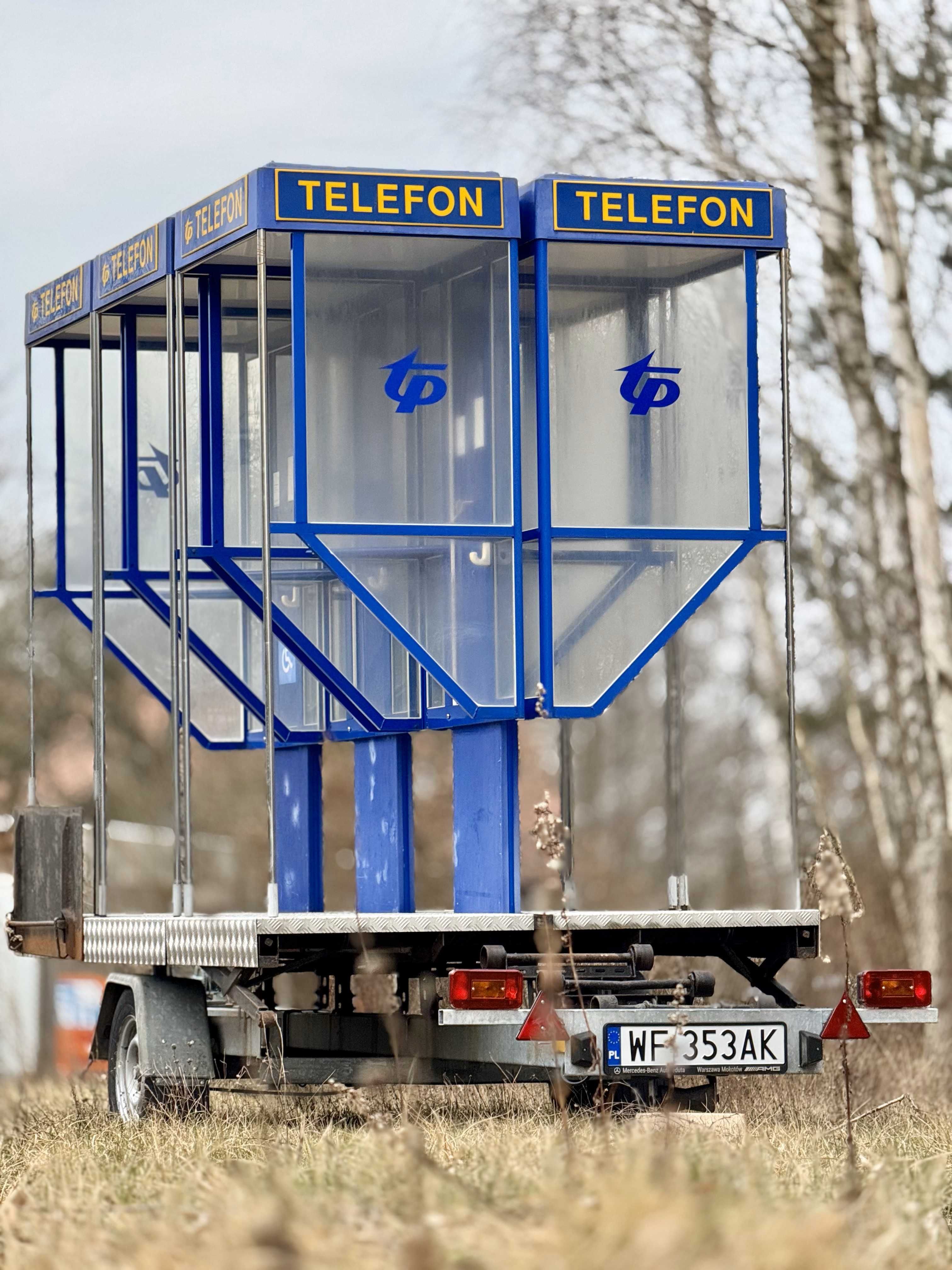 Budki telefoniczne platforma TP TPSA przyczepa Niewiadów N610