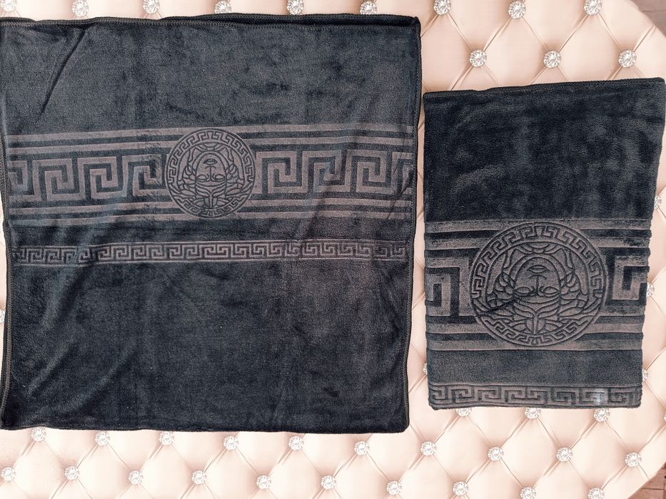 Nowe ręczniki mikrofibry komplet 2sztuki grecki wzór Versace