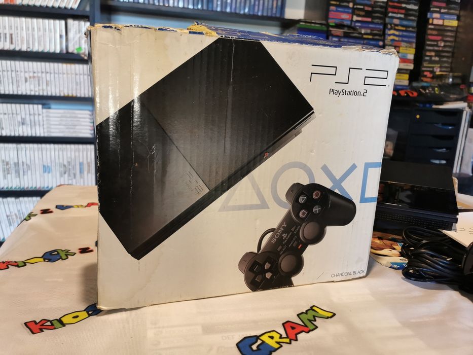 Konsola PS2 SLIM SCPH-90004 + oryg pad, instr PL komplet SKLEP Ursus