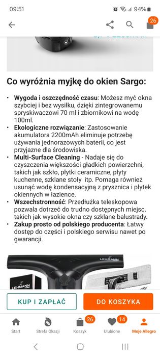 MYJKA do okien,szyb,luster.