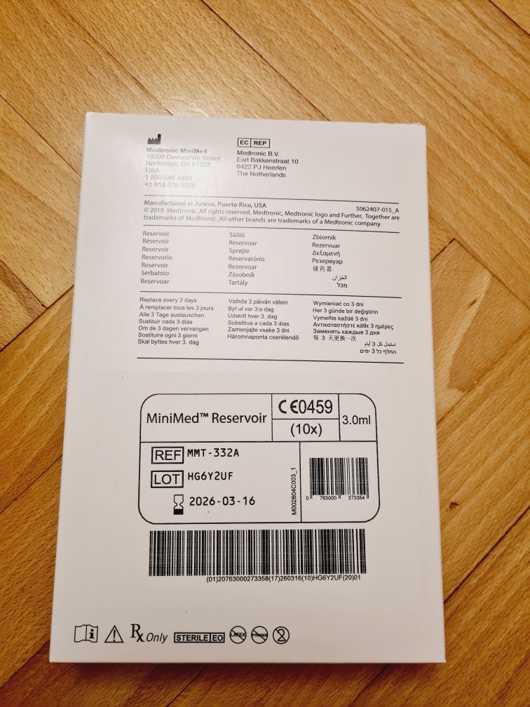 Pojemniki medtronic 3ml na insuline
