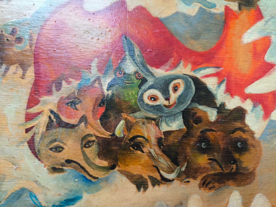 Вінтажна картина на фанері Рукавичка