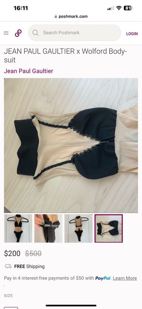 1999 Jean Paul Gaultier x Wolford Trompe L'oeil Bodysuit