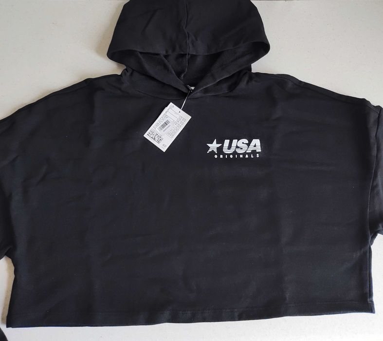 Чёрная кофта худи свитшот H&M