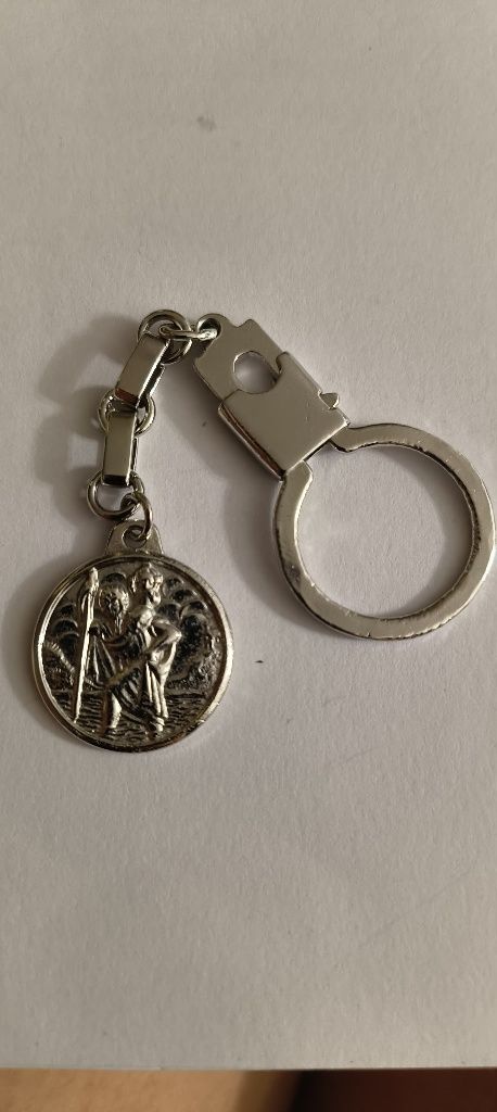 Porta chaves em prata São Cristóvão