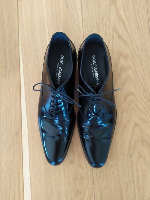 męskie półbuty lakierki czarne Dolce&Gabbana rozmiar 42