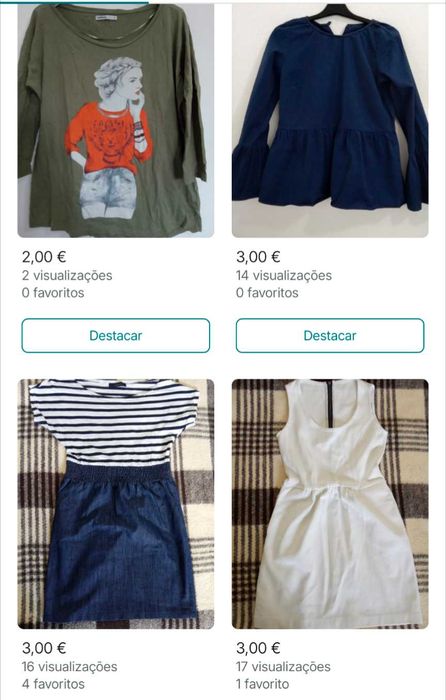 Roupa variada de mulher - várias marcas (S-M/36-38)