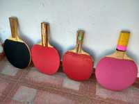 4 raquetes ping pong