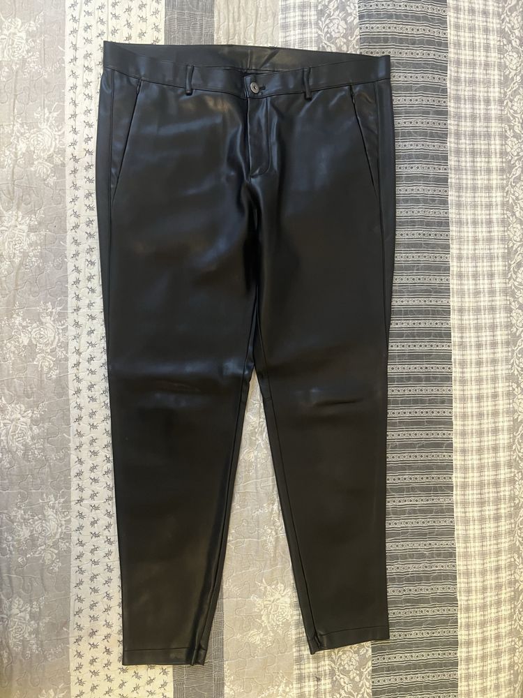 Spodnie skórzane ZARA MEN