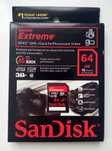 Продам карту памяти Sandisk Extreme 64Gb SDHC UHS-I Class 10