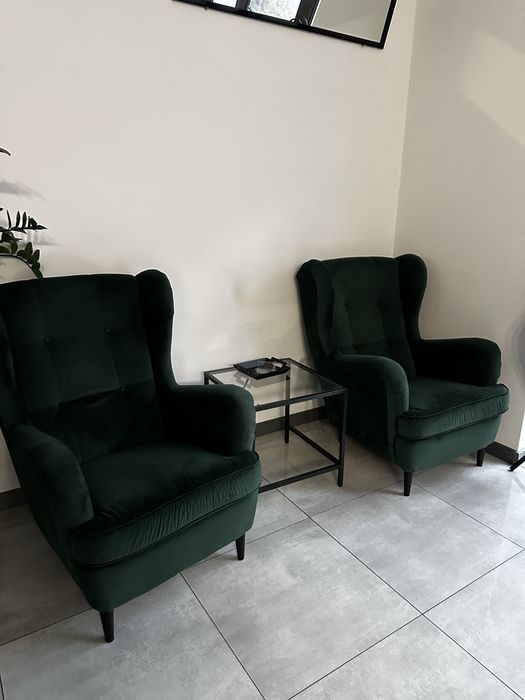 2 fotele iszaki butelkowa zieleń