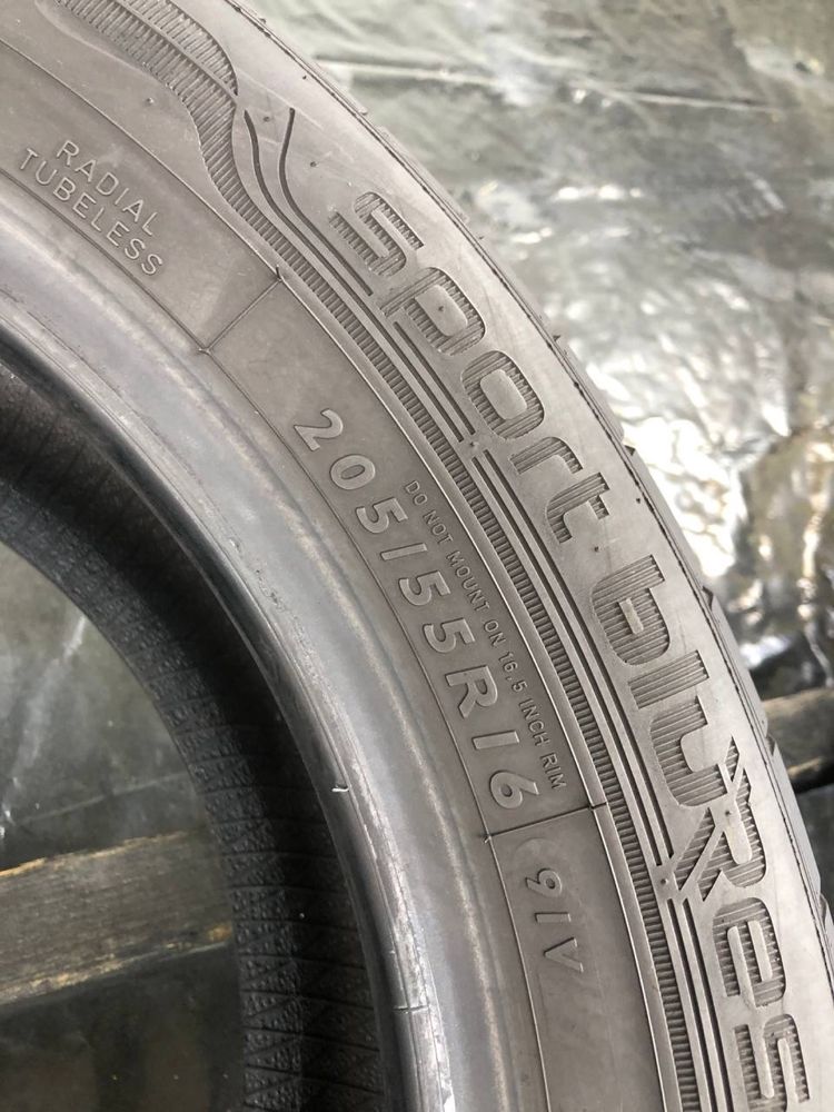 Шини 205/55 r16 Dunlop Літо 2шт 2018рік (672)