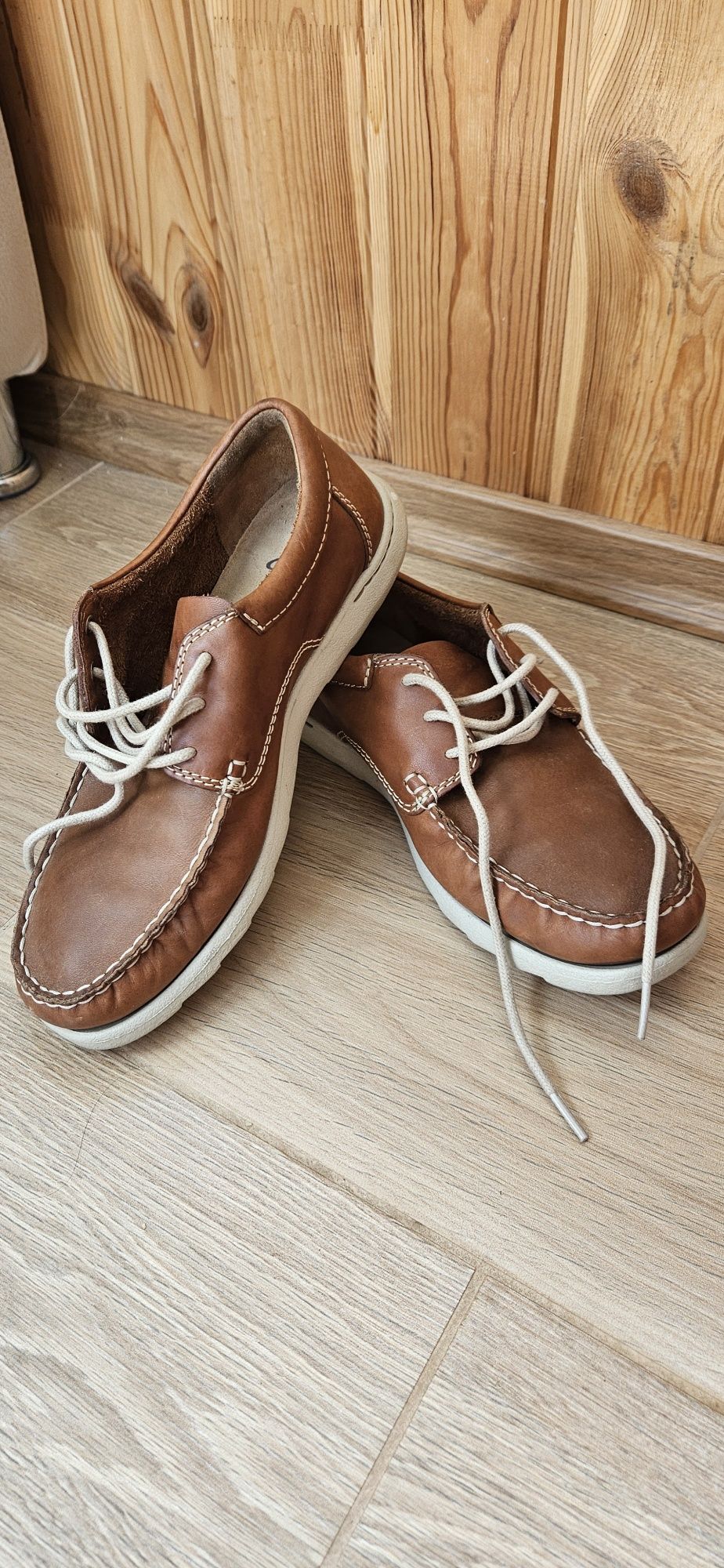 Мокасини шкіряні Clarks коричневі чоловічі