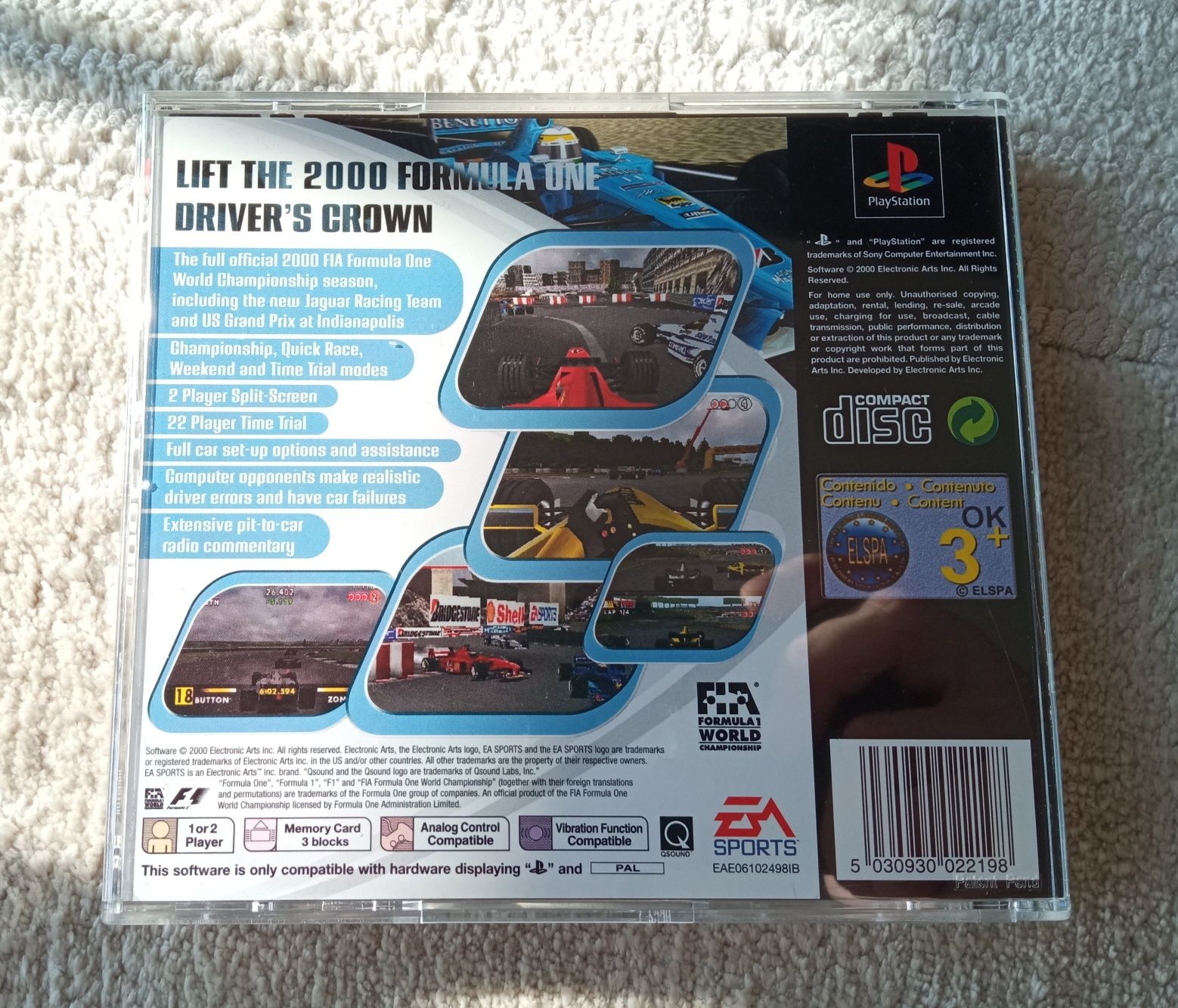 Gra PSX PlayStation F1 2000 jak nowa
