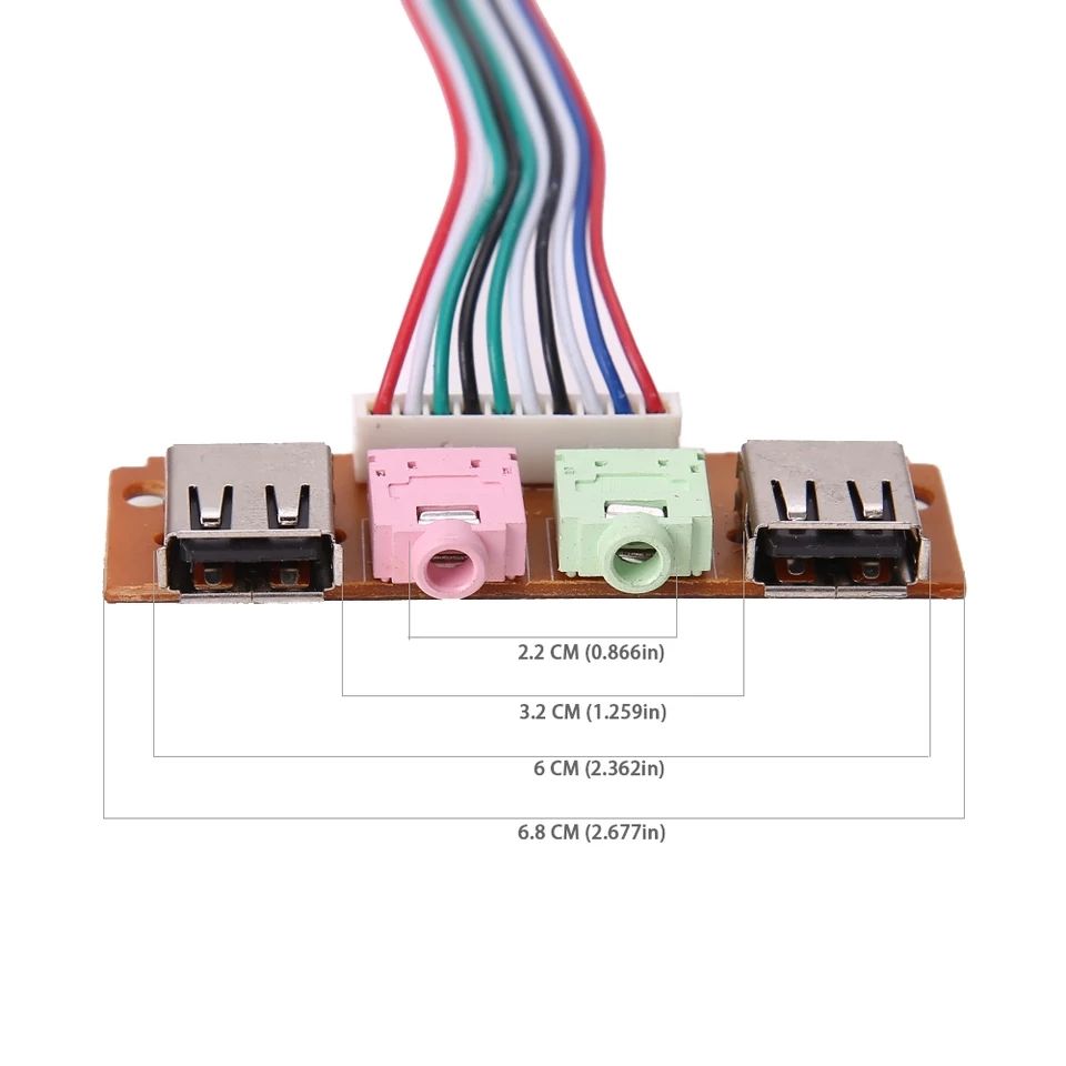 USB + Audio Передняя панель на корпус ПК (косичка)