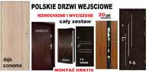 Drzwi wejściowe do mieszkania -ZEWNĘTRZNE z montażem-wewnątrzklatkowe