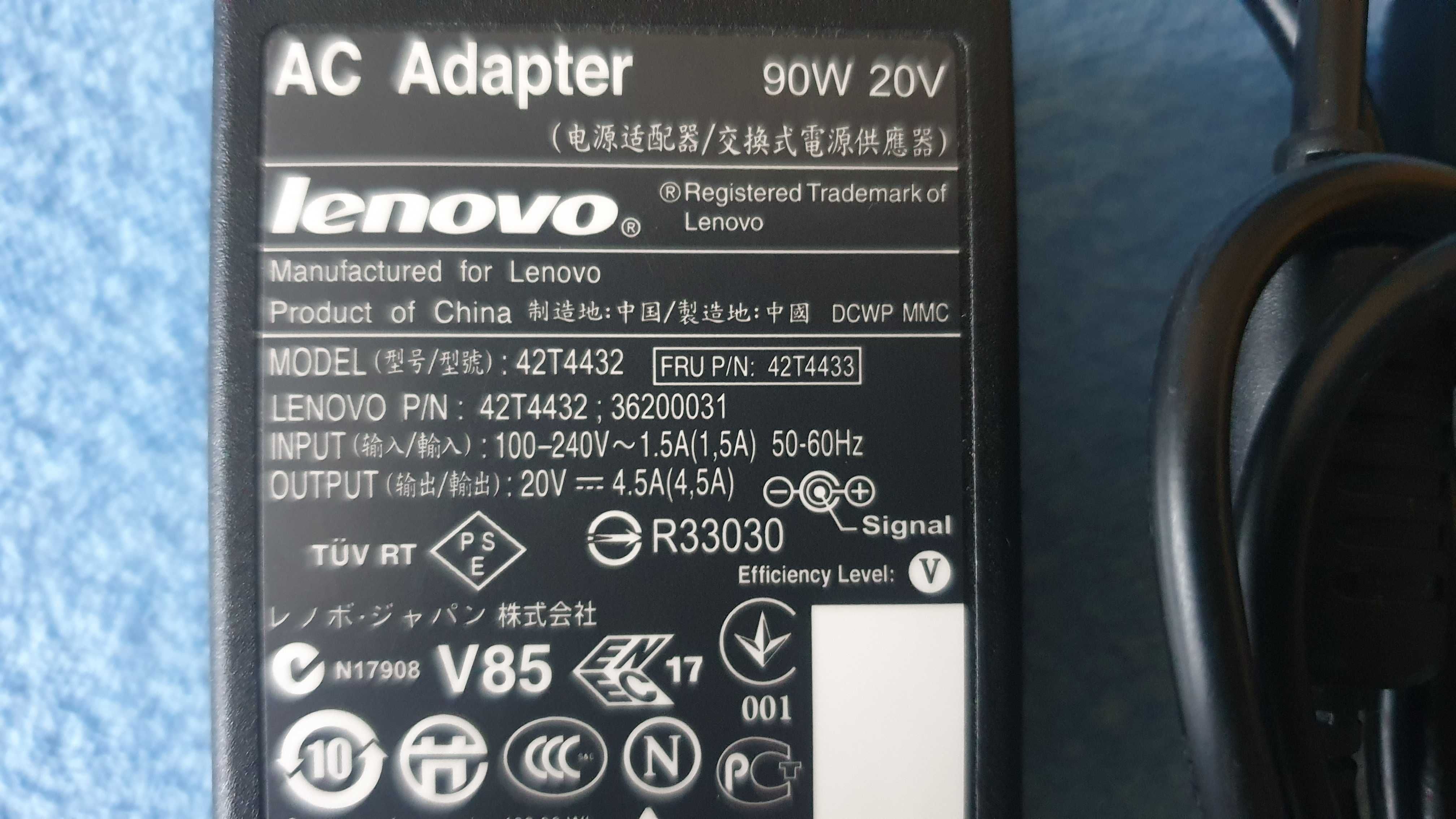 Zasilacz do laptopa Lenovo 90W 20V